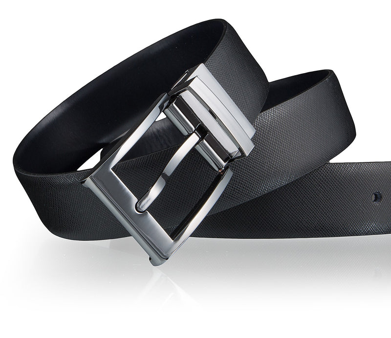 LLOYD Men's Belts − Gürtel - Herrengürtel - Ledergürtel - Schwarz/Blau