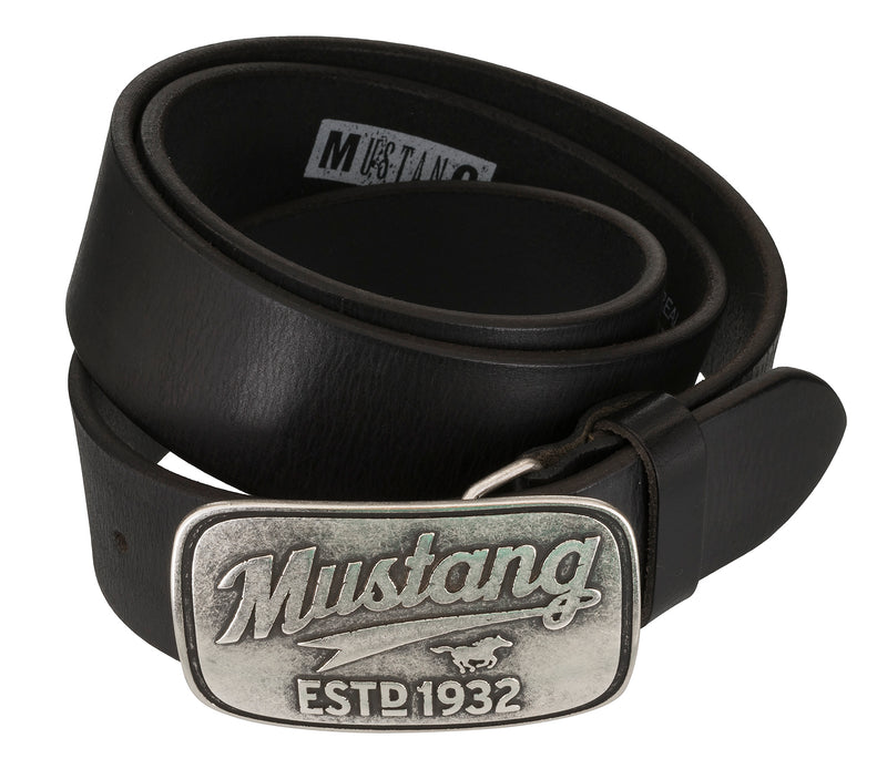 Mustang − Gürtel - Herrengürtel - Ledergürtel - Schwarz