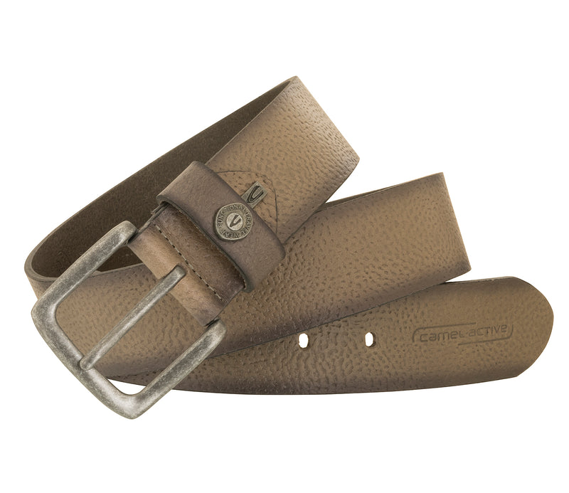 Camel Active − Gürtel - Rindleder - Ledergürtel - Grau /Anthrazit