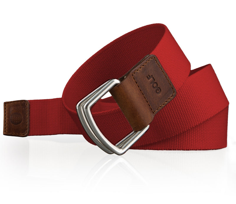 GOLF-Belts − Gürtel - Herrengürtel - Textilgürtel - Rot