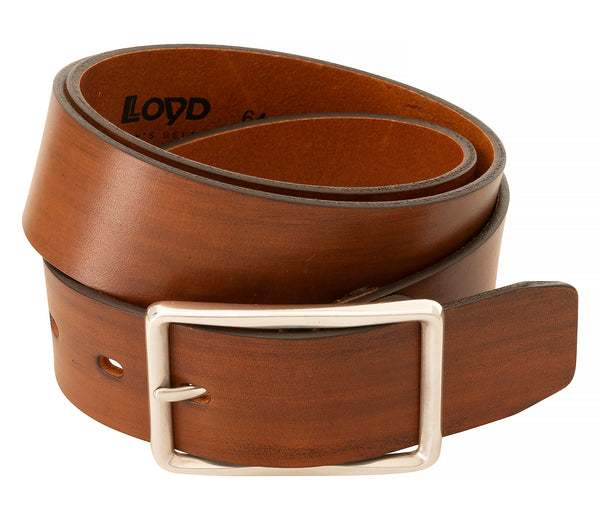 LLOYD Men's Belts − Gürtel - Herrengürtel - Vollrindleder - Cognac