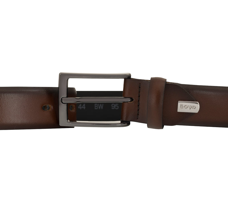 LLOYD Men's Belts − Gürtel - Herrengürtel - Ledergürtel - Brandy