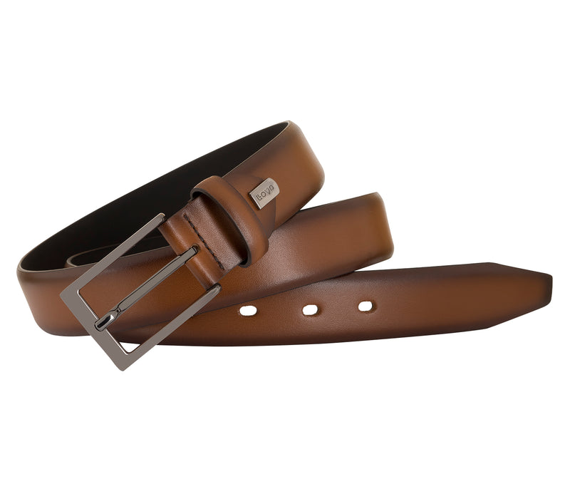 LLOYD Men's Belts − Gürtel - Herrengürtel - Ledergürtel - Cognac