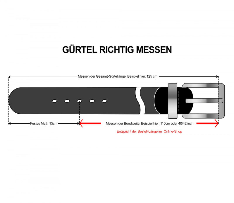LLOYD Men's Belts − Gürtel - Ledergürtel - Schwarz
