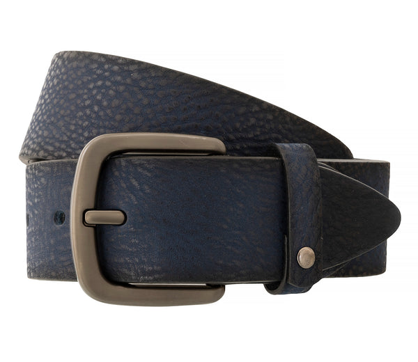 ALBERTO − Gürtel - Herrengürtel - Ledergürtel - Blau