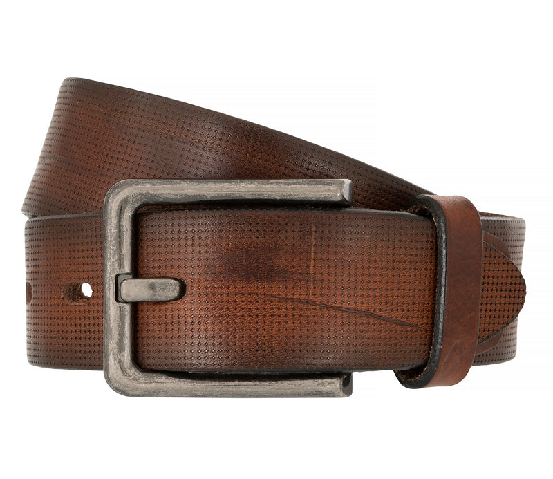 ALBERTO − Gürtel - Herrengürtel - Cognac
