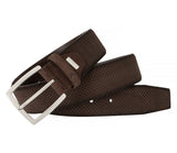 ALBERTO − Gürtel - Herrengürtel - Velour - Braun