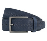 ALBERTO - Gürtel - Herrengürtel - Veloursleder - Blau