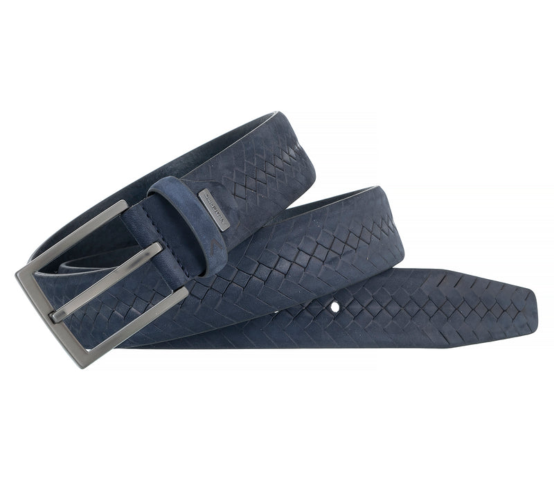 ALBERTO - Gürtel - Herrengürtel - Veloursleder - Blau