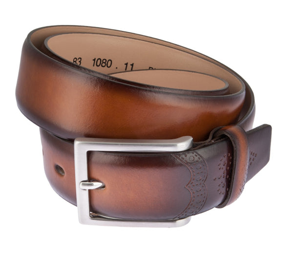 LLOYD Men's Belts − Gürtel - Herrengürtel - Ledergürtel - Cognac