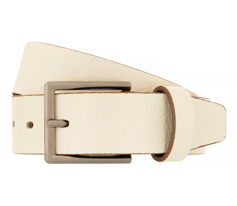 LLOYD Men's Belts − Gürtel - Herrengürtel - Ledergürtel - Weiß/Beige