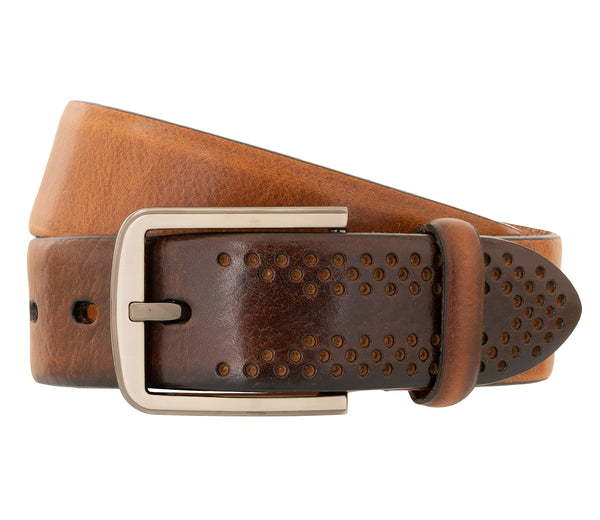 LLOYD Men's Belts − Gürtel - Herrengürtel - Vollrindleder - Beige