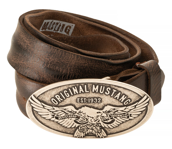 Mustang − Gürtel - Herrengürtel - Ledergürtel - Braun