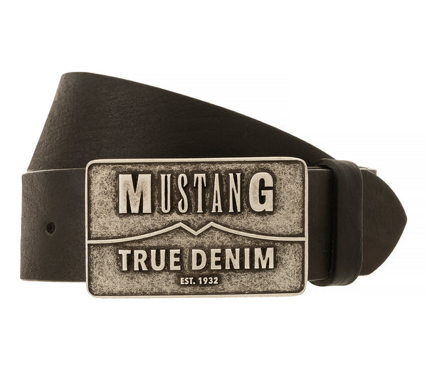 Mustang − Gürtel - Herrengürtel - Ledergürtel - Schwarz