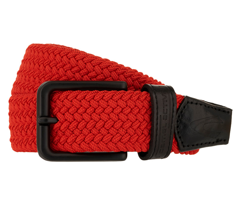 Camel Active − Gürtel - Herrengürtel - Textilbandgürtel - Schwarz/Rot