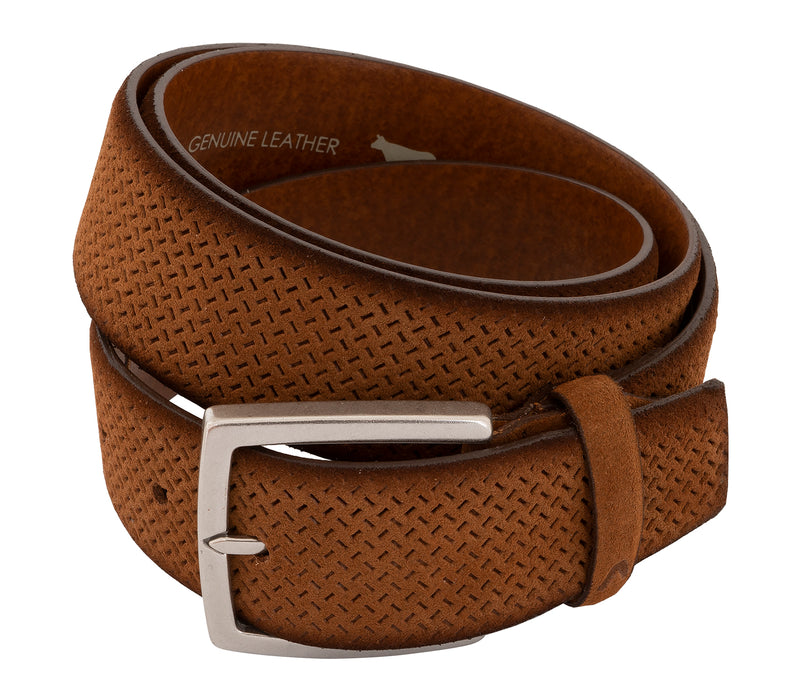 ALBERTO − Gürtel - Herrengürtel - Ledergürtel - Beige