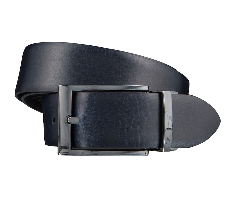LLOYD Men's Belts − Gürtel - Herrengürtel - Ledergürtel - Schwarz/Blau