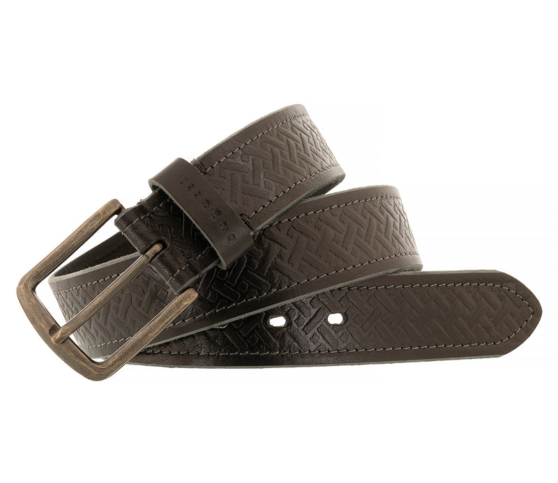 bugatti − Gürtel - Herrengürtel - Vollrindleder - Schwarz