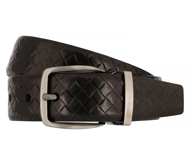 bugatti − Gürtel - Herrengürtel - Vollrindleder - Schwarz